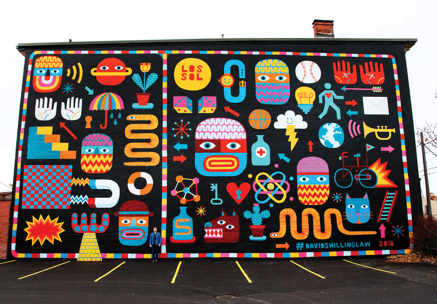 Cleveland mural. Residency David Shillinglaw